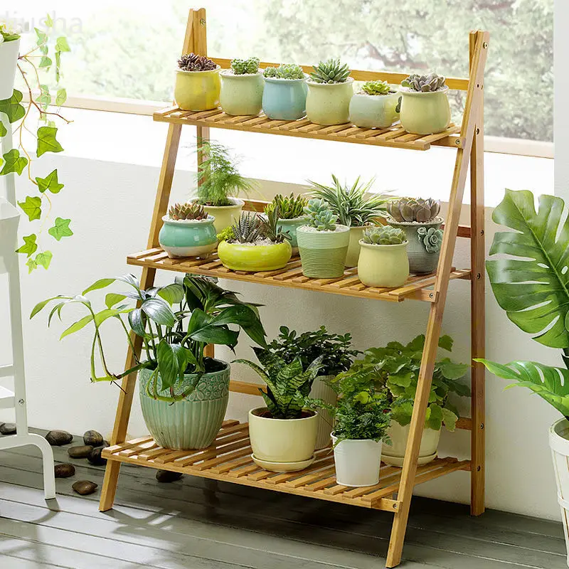 

Flower shelves living rooms flower pot stands balcony stepped succulents floral shelves indoor solid wood multi-layer stands