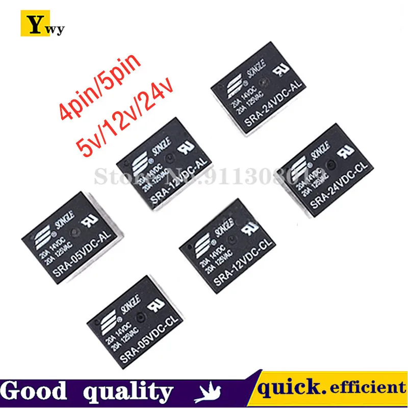 

5PCS/LOT Relay SRA -05V/12 V/24VDC -AL-CL T74 20 A NEW 4 Feet 5 Feet SRA-05VDC-AL SRA-12VDC-CL SRA-05VDC-CL