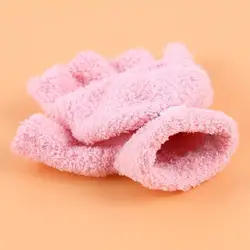 Knitted Gloves Thick Coral Fleece Half-finger Winter Gloves with Flip Cover for Writing Typing Warm Cold-proof for Students