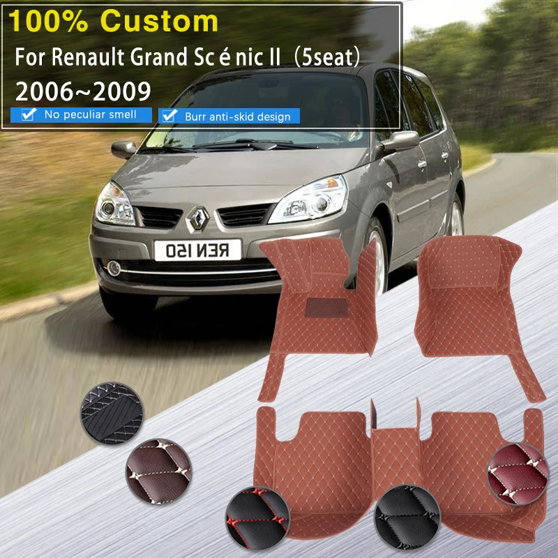 Car Floor Mats For Renault Grand Scenic II 2006 2007 2008 2009 5seat