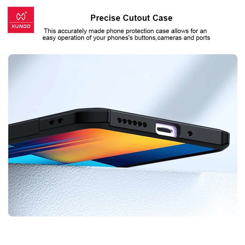 Xundd Cases For Xiaomi Poco M6 Pro 4G Case Luxury Phone Cover Shockproof Bumper Protective Shell Plain Clear Transparent Casing 5