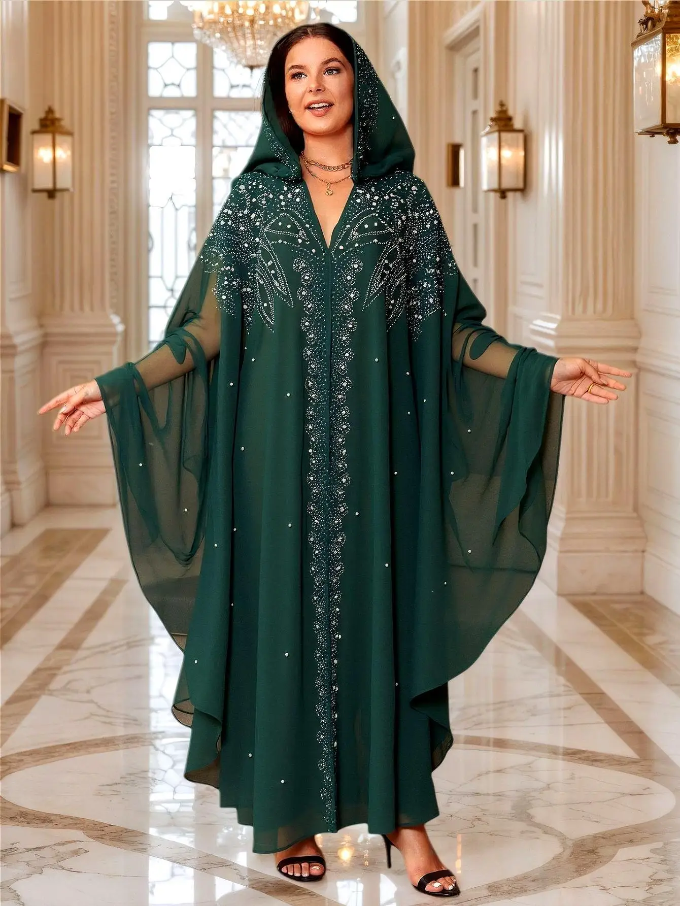 Abayas For Women Dubai Luxury 2025 African Muslim Fashion Dress Caftan Marocain Evening Party Dresses Boubou Robe Djellaba Femme