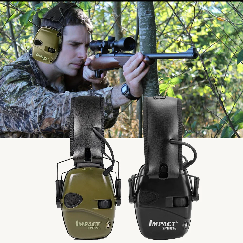 

NEW Wholesale 2PCS Electronic Shooting Earmuff Outdoor Sports Anti-noise Headset Impact Industrial Tactical Electronics