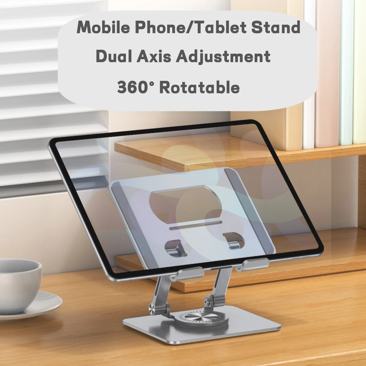 

360° Rotation Metal Tablet Stand for iPad Foldable Holder Cell Phone Support Bracket for iPhone for Air Pro Mini 2024 for Mipad