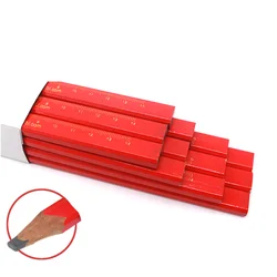 Crayon de travail du bois avec échelle, 5 pièces, noir, noyau épais, marqueur plat, bricolage constructeur joints, outils faits à la main, fournitures de bureau 