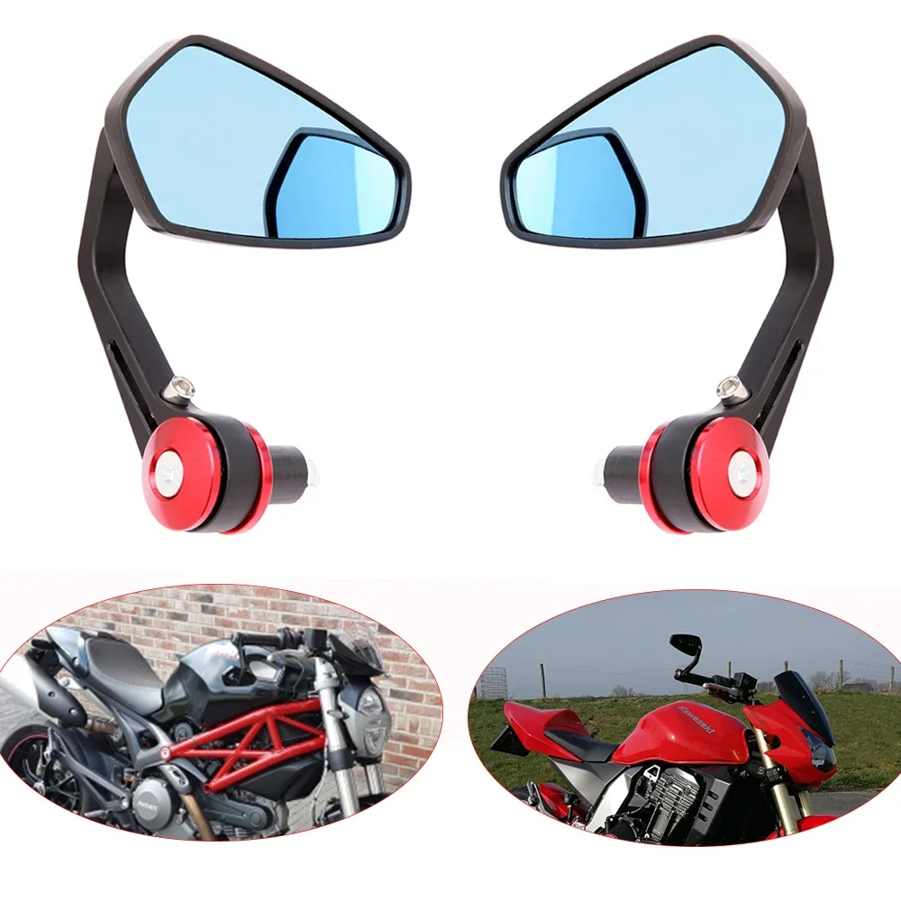 

Motorcycle 7/8" Handle Bar End Mirrors Rearview Side For Ducati Honda Yamaha Aprilia Kawasaki Motorbike Rear View Mirrors