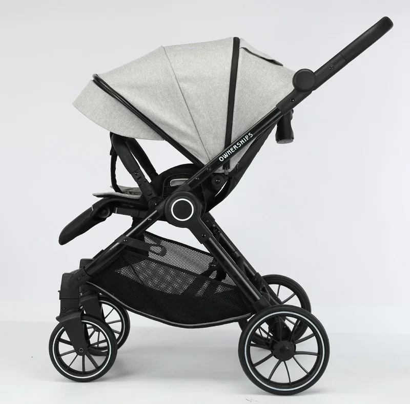 Light Baby Stroller Can Sit Lie Down One-click Folding Pushchair High Landscape Pram Shock-absorbing Newborn Carriage