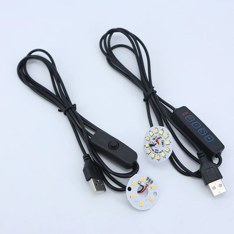 DC 5V 3W USB LED warm white Lights source chip dimmer Switch Reading Night Desk Book tablet reading Lamp power cable