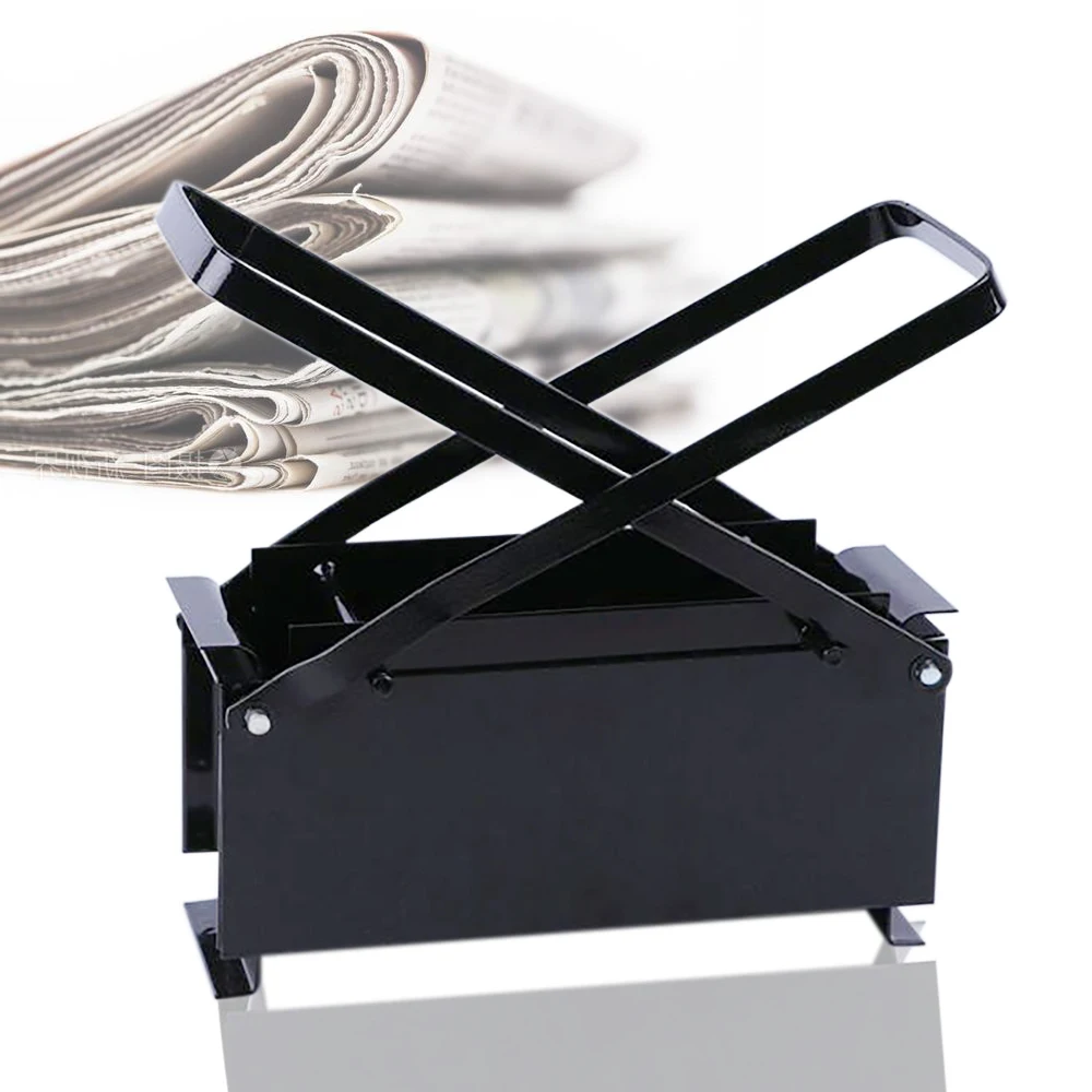Recycling Block Press Brick Briquette Maker Paper/Newspaper Log Fire Free Eco Recycle Newspaper Fuel Black 3
