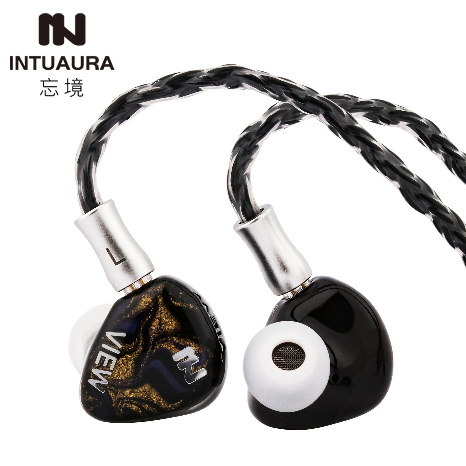 INTUAURA 스플렌더 II 하이파이 이어폰 유선 이어버드, 광대역 1DD IEM 인이어 모니터, 3.5mm/4.4mm 고순도 케이블, 선주문