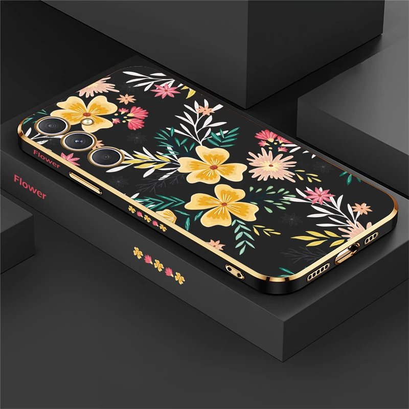 Silicone Soft Flower Shockproof Phone Case - Elegant Protective Back Cover