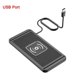 Fast Wireless Car Charger Pad - 15W Qi Non - Slip Charging (USB)
