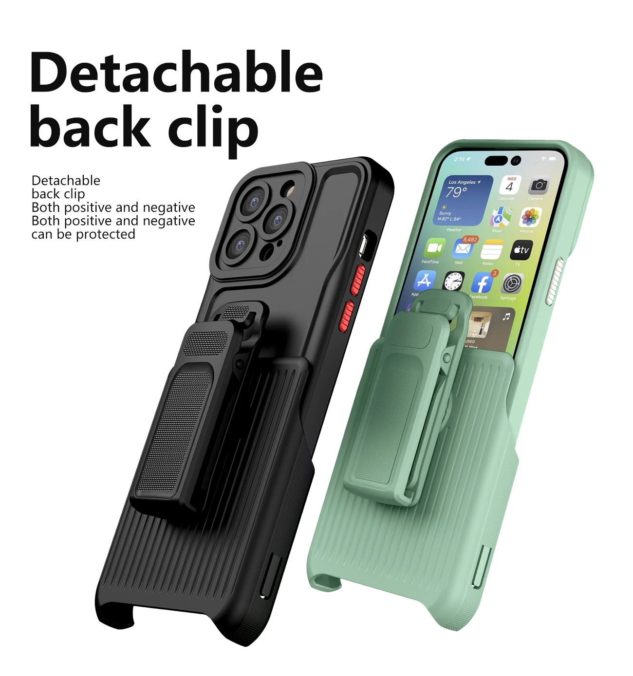 Belt Clip Holster for Otterbox Defender - iPhone 14 Pro Max - Encased