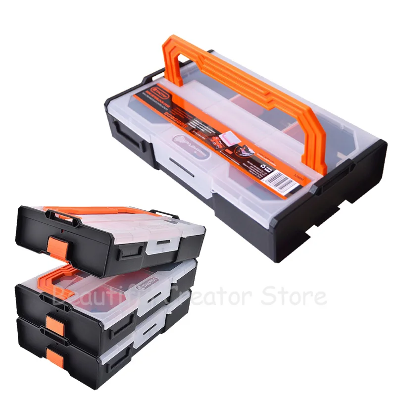 

Stacked Parts Tool box Set Hardware Tool Storage Box Potable Toolbox Plastic Tool Case Organizer Accessories Screw Tool Box