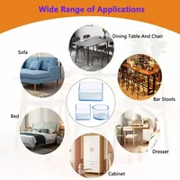 Furniture Leg Foot Protector Transparent Table And Chair Foot Cover Silicone Rubber Floor Chair Leg Cap Protector Pad TableCover 5