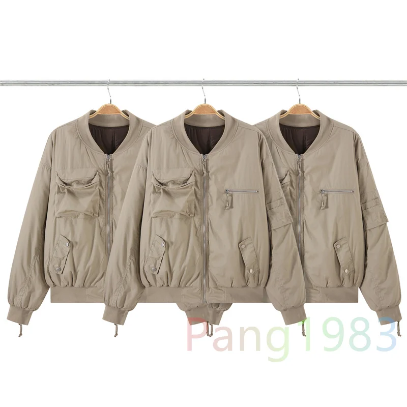 

Grailz Multi Zipper Pocket Flying Jacket Men's 1:1 High Quality Zipper Coat Baseball Suit