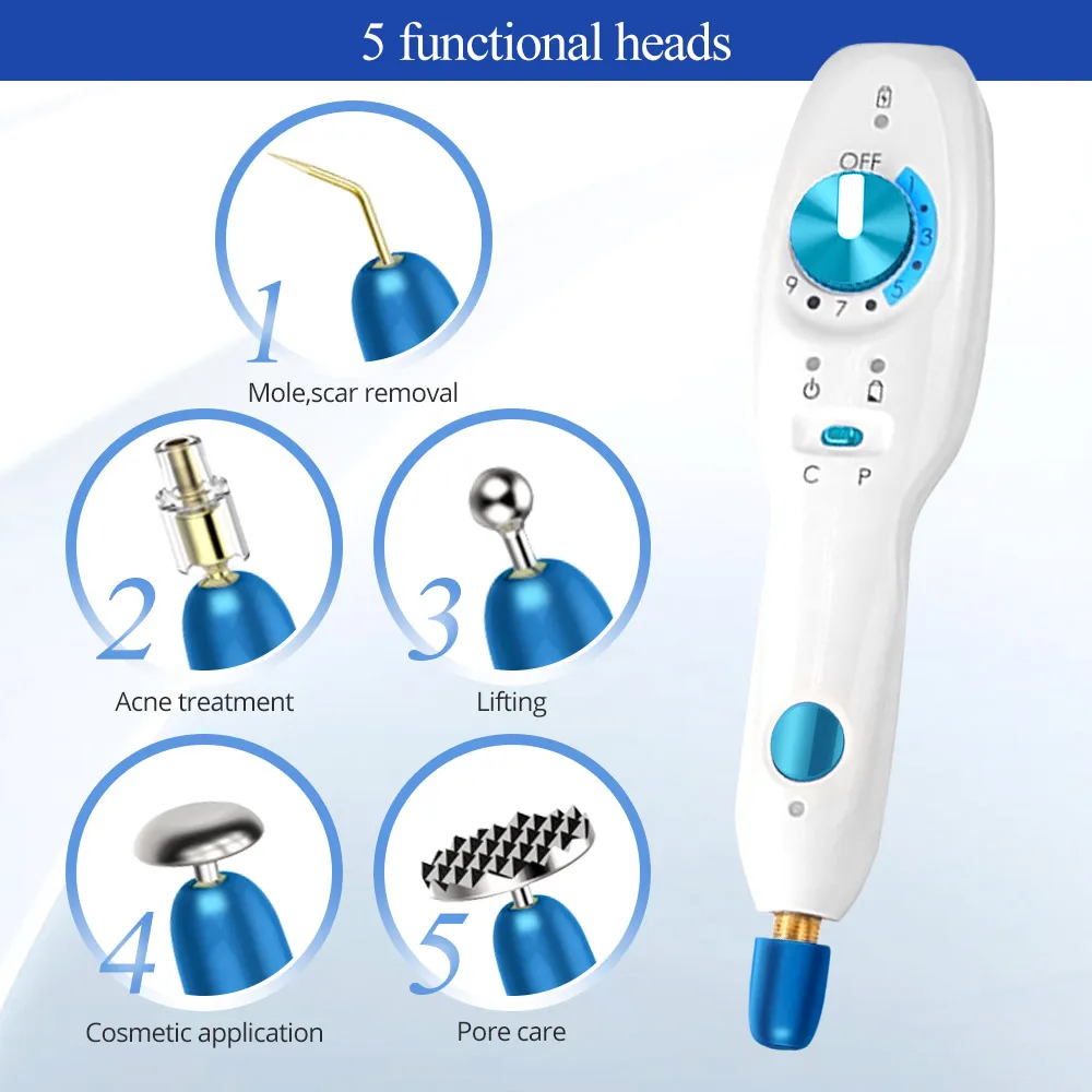 Plasma Pen Fibroblast for Eyelid Removal Wrinkle Sport Mole Acne Treat Skin Lift with Copper Needle Device plasma pen remover electrotherapy skin care tool laser plasma pen remover skin care device