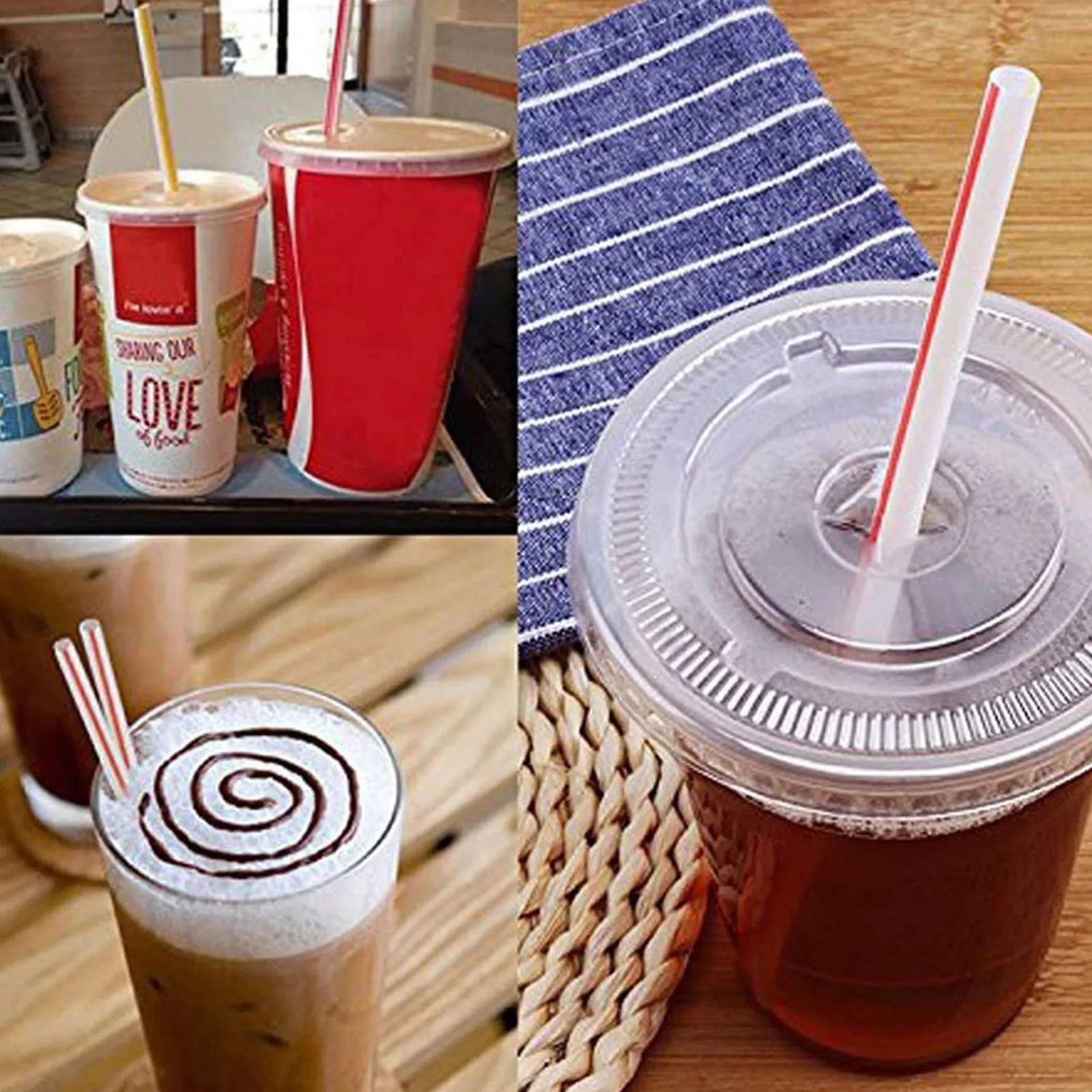 100pcs Multicolor Disposable Drinking Straws Home Party Cocktail Drink Straw Wedding Decor Kids Birthday Party Decorations #40