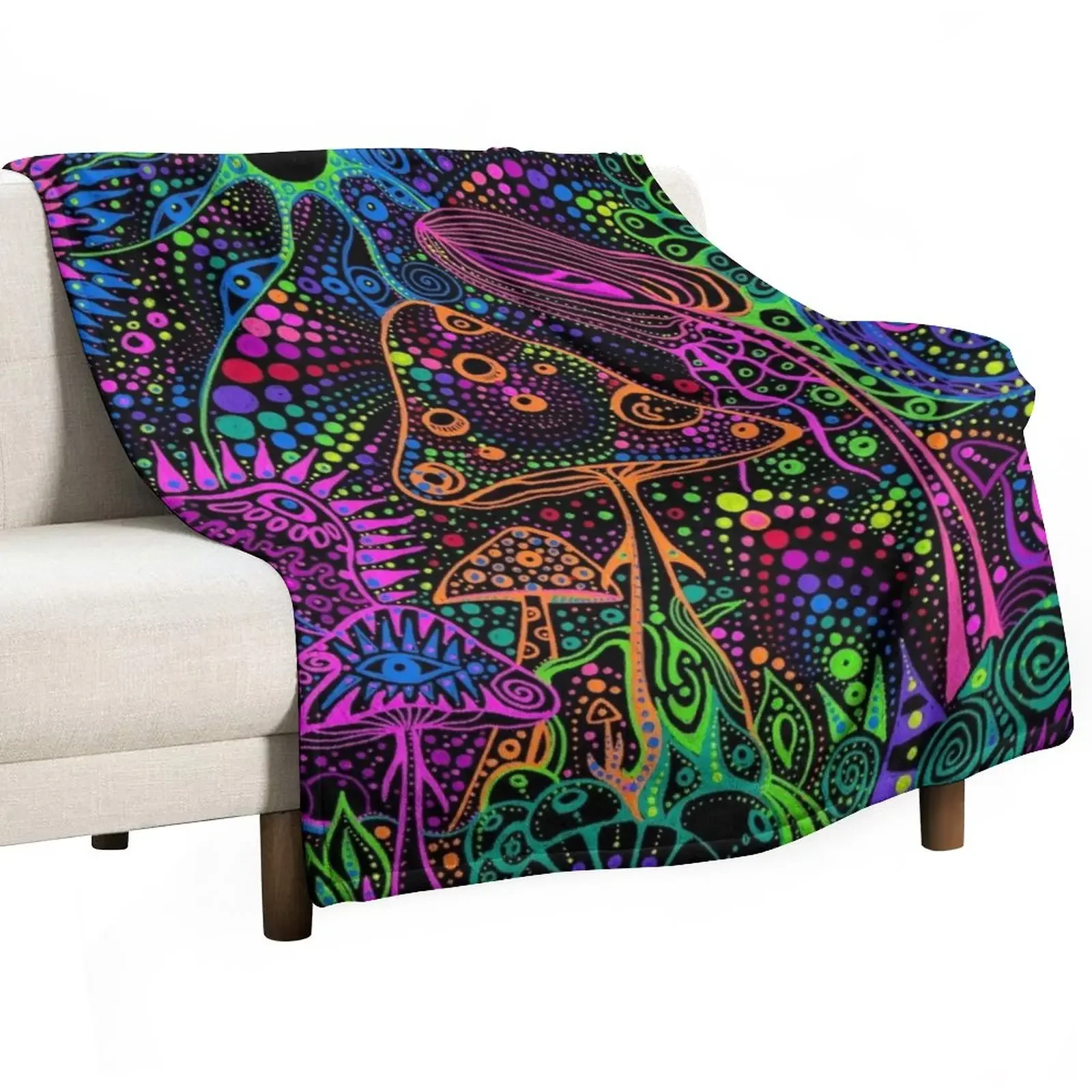 

Shroomroom Throw Blanket Quilt Single For Decorative Sofa Blankets