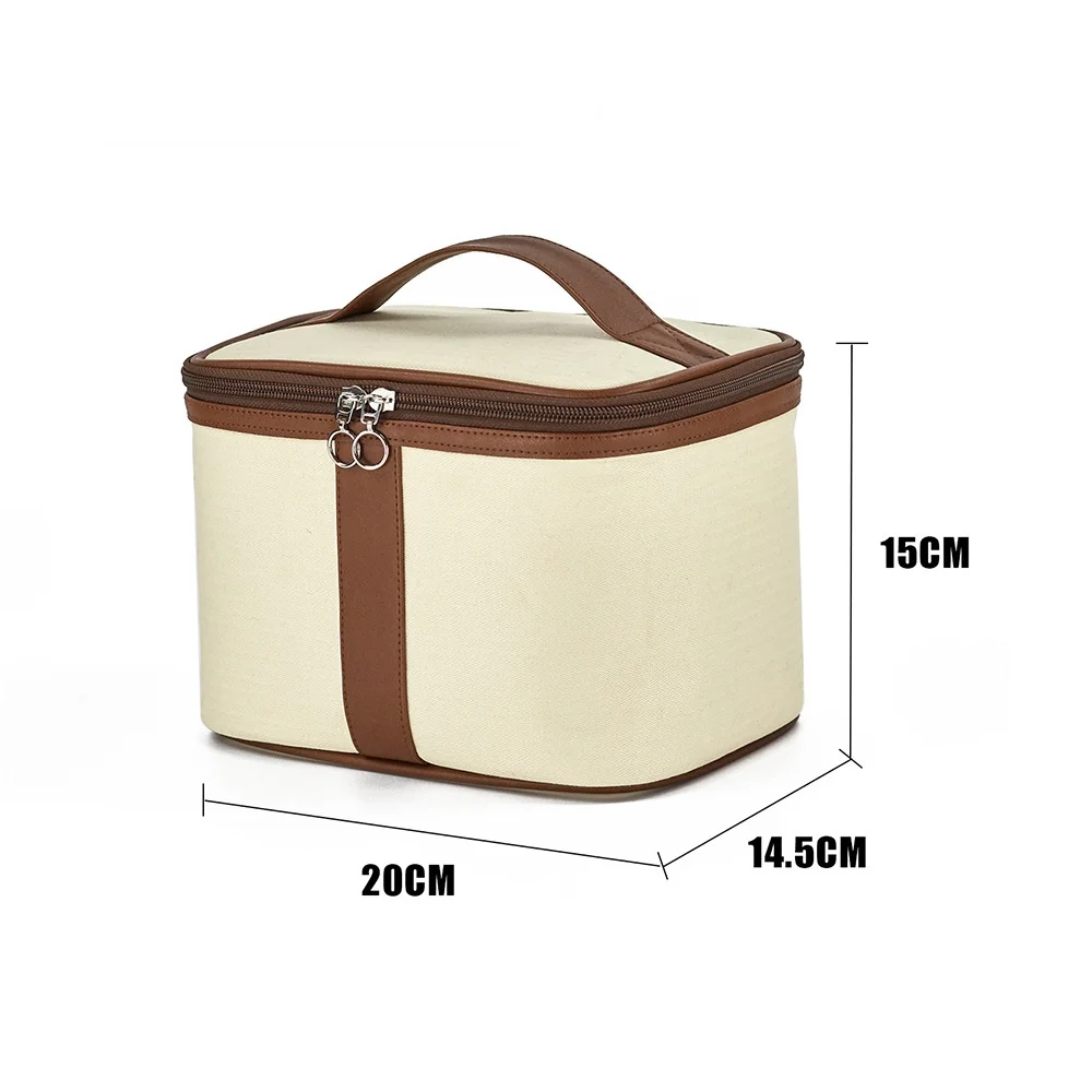 Fosizzo Cosmetic Bags and Cases Organizer Bag With Zipper Women Full Makeup Bag Makeup Suitcase For Travel Storage Bag