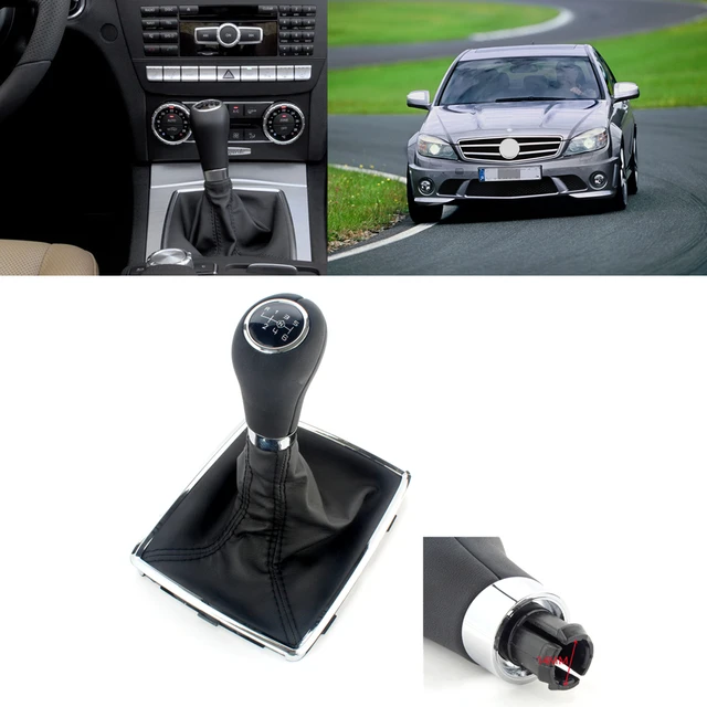 Automatic Leather Car Shift Gear Knob Lever Gaitor Boot Cover For Mercedes  Benz W204 C204 C63 C300 C250 W207 A207 W212