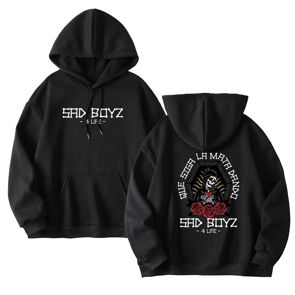 

Толстовка Junior H с капюшоном, раппер, хип-хоп, $ ad Boyz Tour 2023 Merch, зимняя Милая уличная одежда с длинным рукавом, новая толстовка с логотипом Y2K