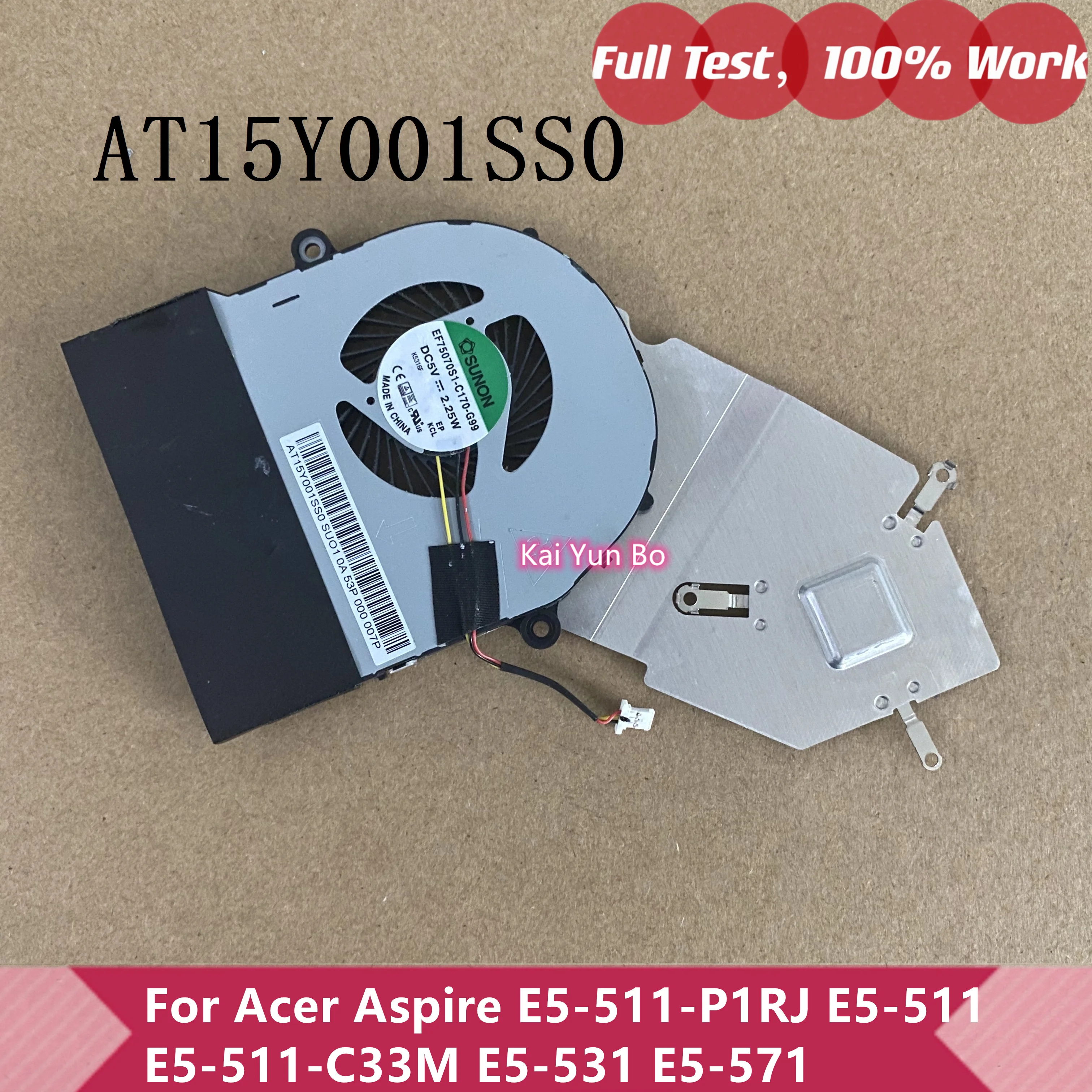 

Genuine Laptop CPU Cooling Fan + Heatsink Bracket AT15Y001SS0 For Acer Aspire E5-511-P1RJ E5-511 E5-511-C33M E5-531 E5-571
