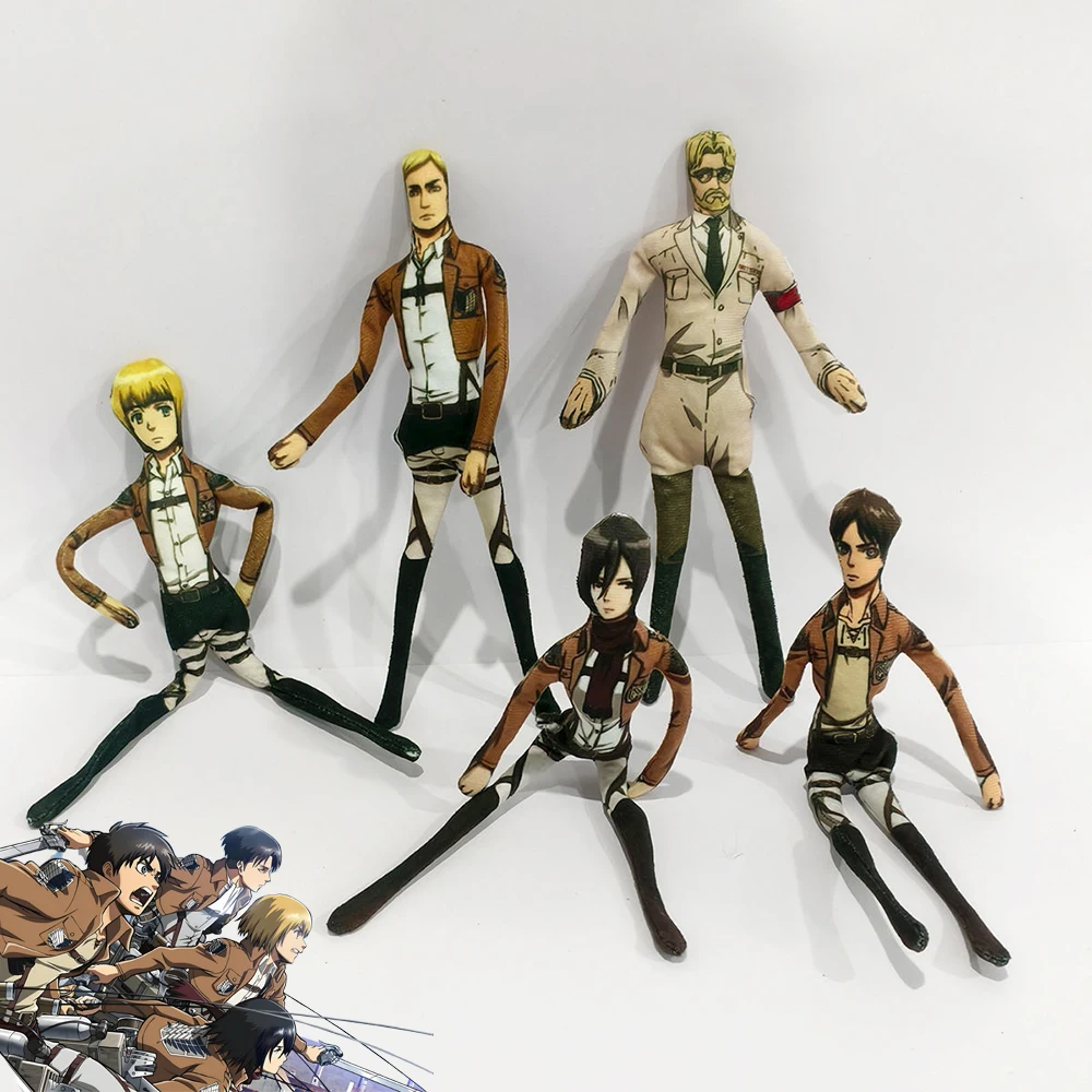 Anime Ornament Attack on Titan Cosplay Keychain Plush Doll