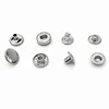 8050# Metal Stainless Steel  Snap Fastener Buttons Rivet Clasp Jacket Clothing Jeans Collar Belt Buckle 50 Sets Silver 2