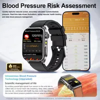 2026 nouveau 650nm thérapie au Laser santé Smartwatch hommes ECG pression artérielle lipïde acide uricique Bluetooth appel montre intelligente pour Android IOS 5