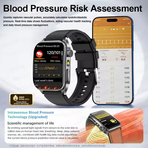 2026 New 650nm Laser Therapy Health Smartwatch Men ECG Blood Pressure Lipid Uric Acid Bluetooth Call Smart Watch For Android IOS - Image 5