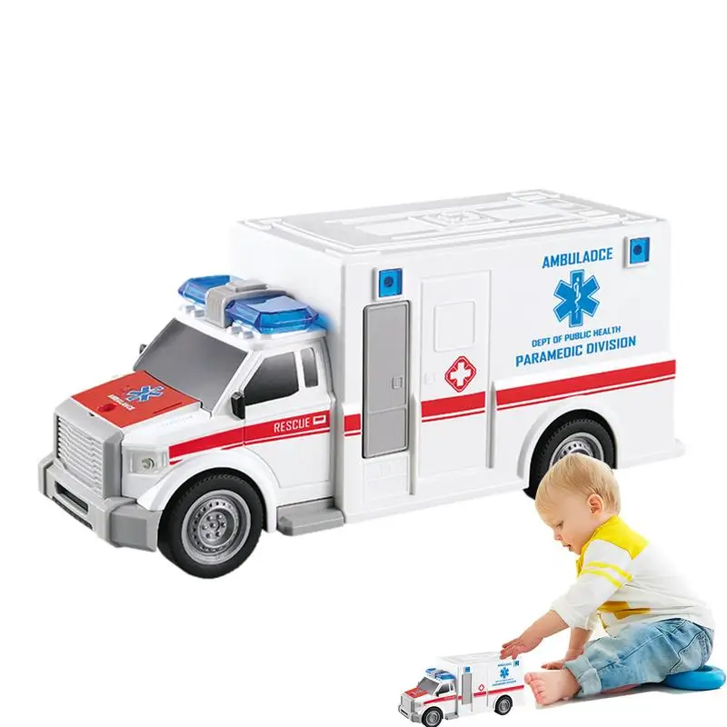 

Ambulance Toy Friction Powered Pull And Go Ambulance Cars Outdoor Travel Toys Inertia Rescue Vehicle Toy Pull Back Truck Toys