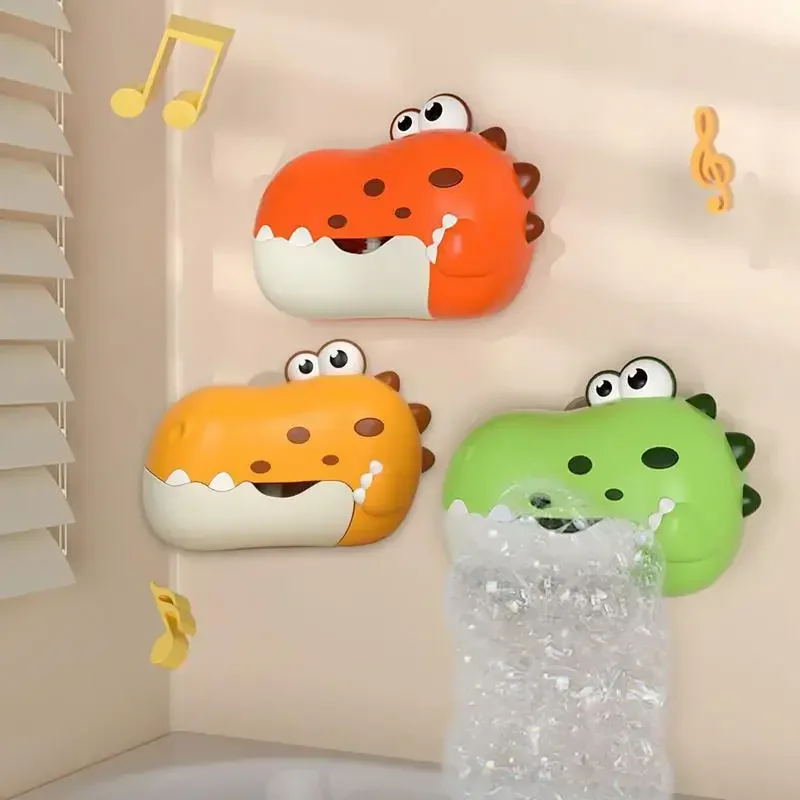 Baby Bath Toys for Kids Music Dinosaur Bubble Machine Bath Toys Bathtub Soap Automatic Bubble Maker Toys Baby Bathroom Toy