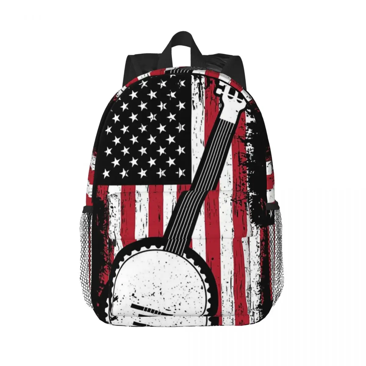 

Подарочные рюкзаки Bluegrass для мальчиков и девочек, школьные ранцы с американским флагом США для музыкантов, дорожный ранец на ремне