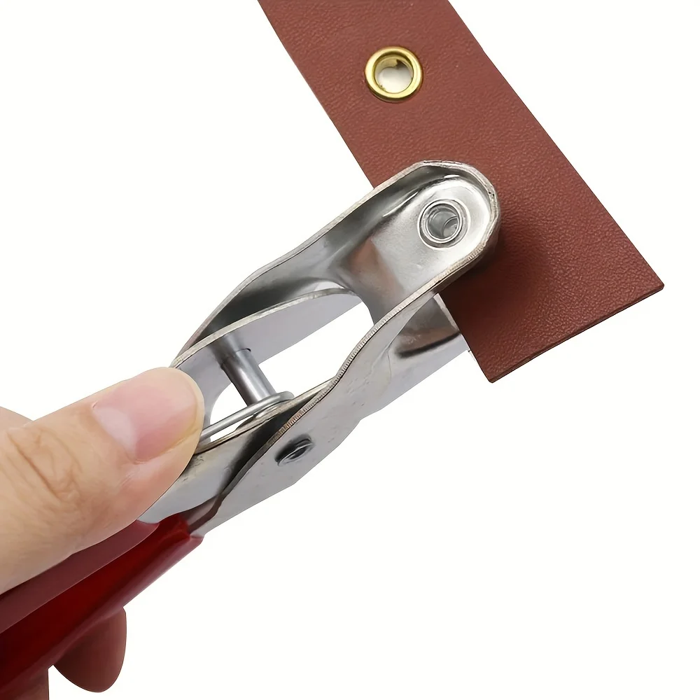 Chrome Plated Leather Crimping Pliers Set 40Mm Crimping Holes Hand Tool for Leather Crafts