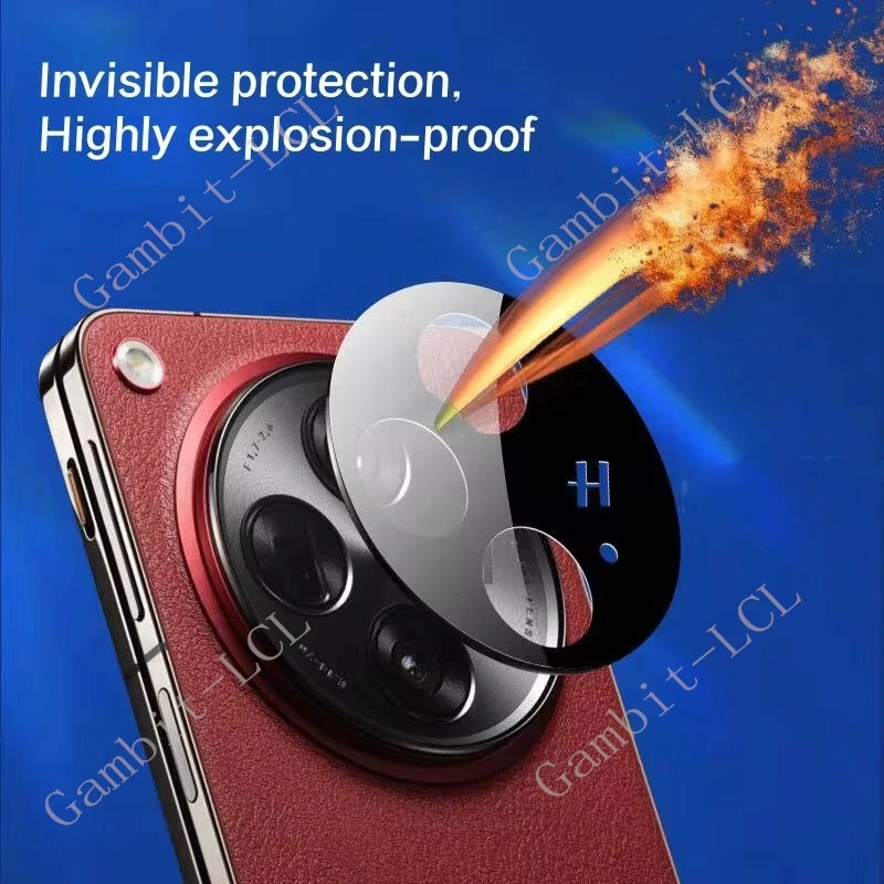 2-Pack Black Camera Lens Tempered Glass Protector Film