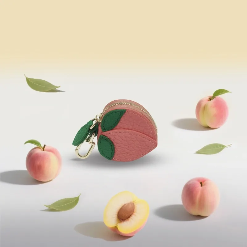 Cute Fruit Coin Purse Fresh Lemon Strawberry Cherry Mini Wallet Women Girls Hanging Multifunctional Coin Bag Pendant