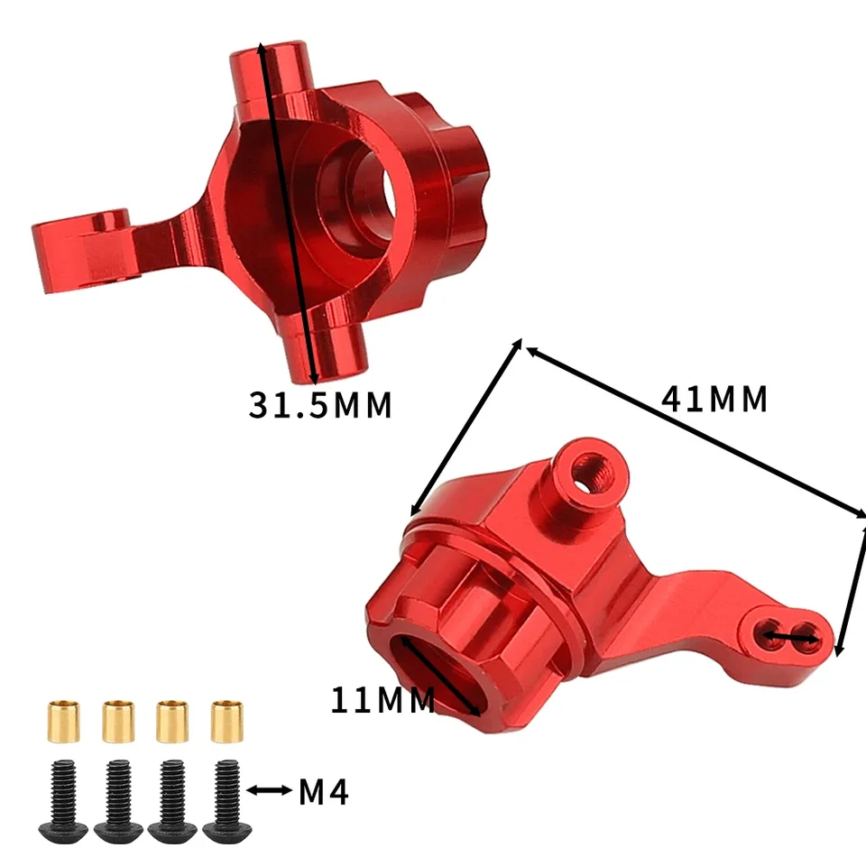 Aluminum Steering Knuckle & C Hub Set For Axial SCX10 RC Crawler