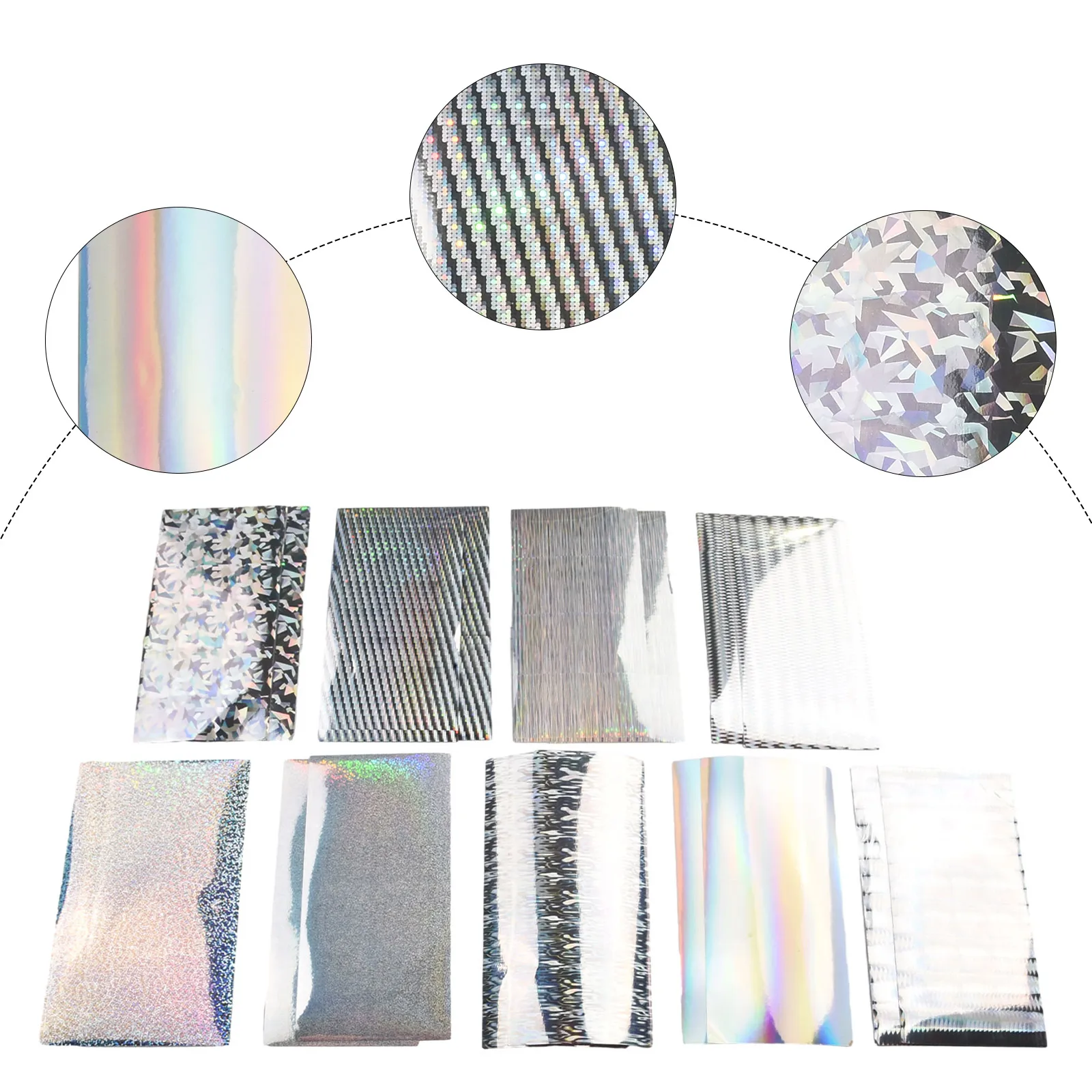 18PC Fisch Skala Köder Bänder 20x10cm Flasher Dodger Köder Locken, Der Fliegen Reflektierende Holographische Angeln Aufkleber für DIY Fisch Haut – Detail 6