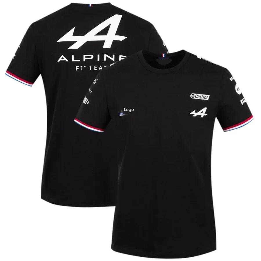 Motorsport Alpine 2021 Season Team A Racing Car Fan T-Shirt Blue Black Breathable Jersey Short Sleeve Shirt Clothing |