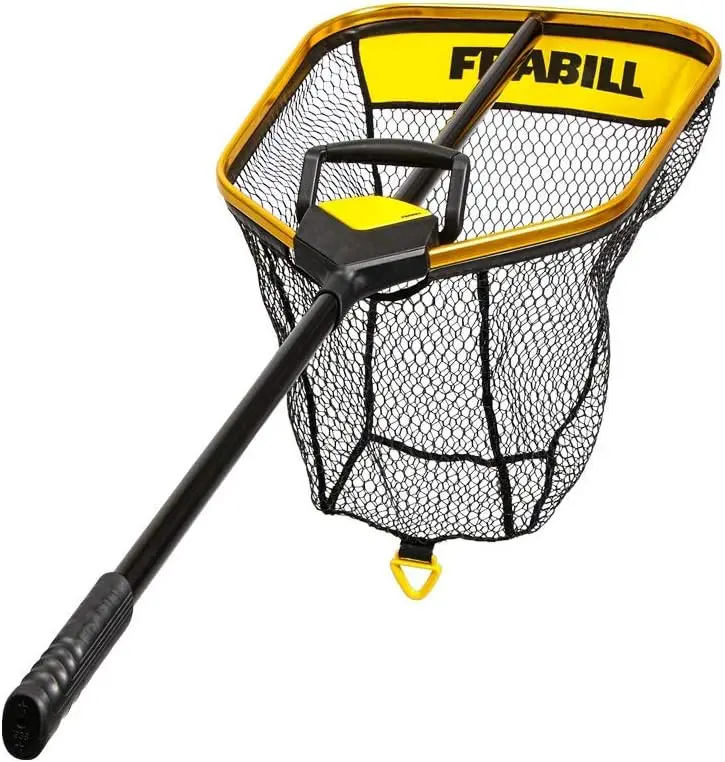 Trophy Haul Fishing Net Premium Landing Net with Built in Light and Sliding Handle for Saltwater and Freshwater Fish