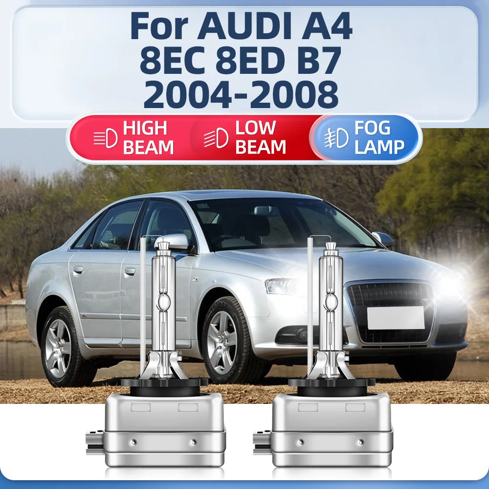 

35W D1S HID Xenon Headlight Bulbs 20000LM Auto Headlamps 12V 6000K White For AUDI A4 8EC 8ED B7 2004 2005 2006 2007 2008