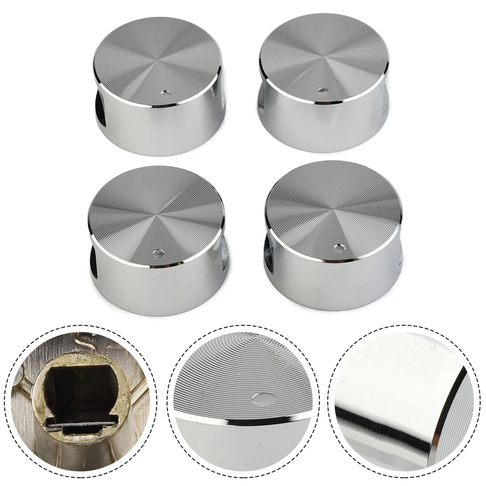 Rotary Switch 4PCS Rotary Switches Zinc Alloy Round Knob Handle For Gas Cooktop Ovens Kitchen Cooktop Kitchen Accessories