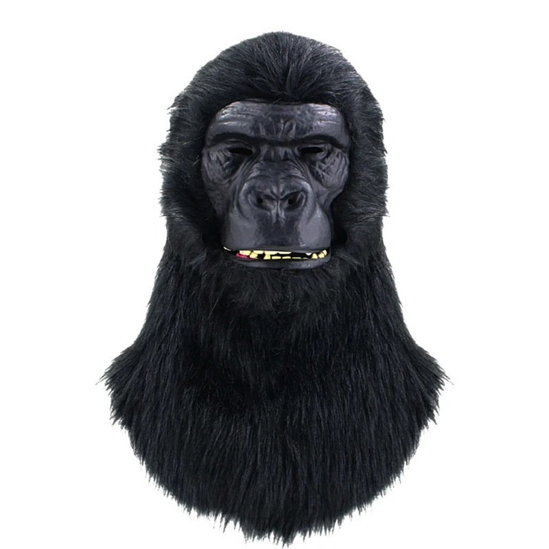 

Costume Cosplays Animal Mask with Hair Dress Up for Party, Halloween Gorillas Mask, Novelty Monkey Orangutan Chimp Masks H9ED