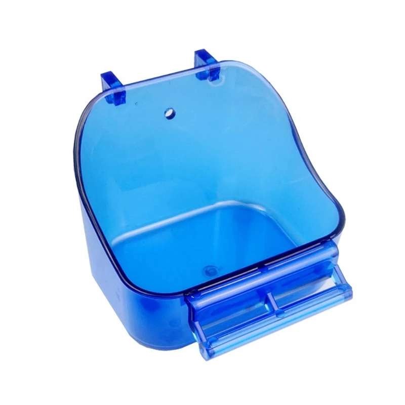 

Bird Bath Box Parrot Bathing Cage Accessory for Small Birds Parakeet Canary Budgies Lovebirds Blue or Transparent DropShipping