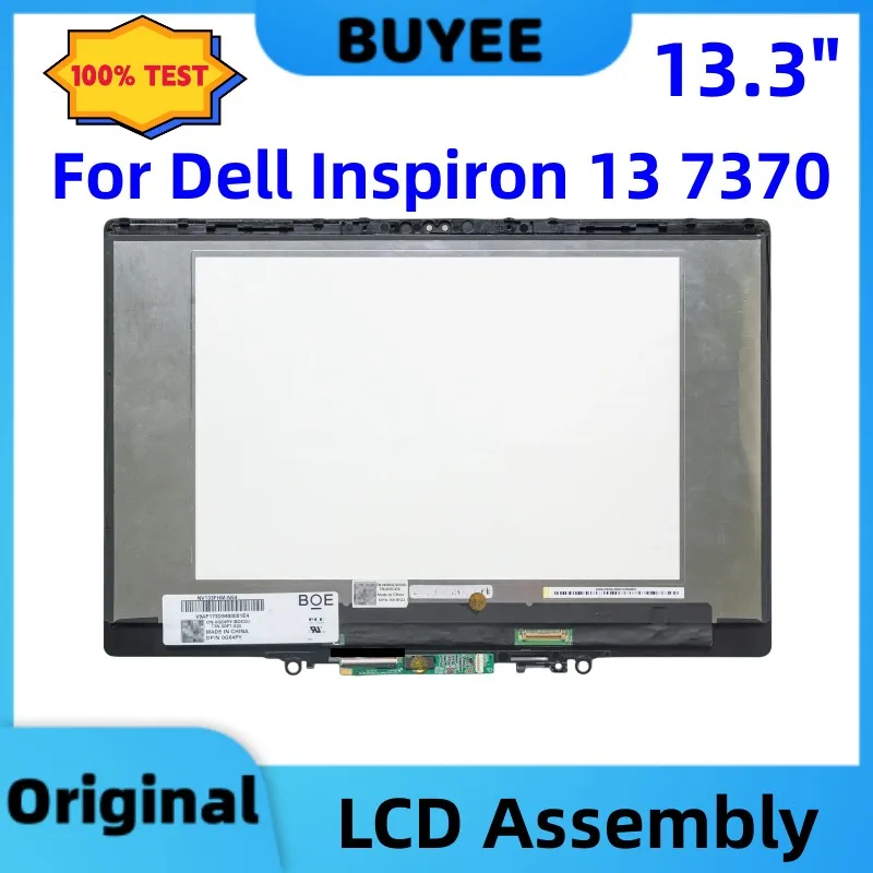 

Оригинальный ЖК-дисплей 13,3 дюйма в сборе для Dell Inspiron 13 7370 с сенсорной панелью и рамкой, замена 1920x1080