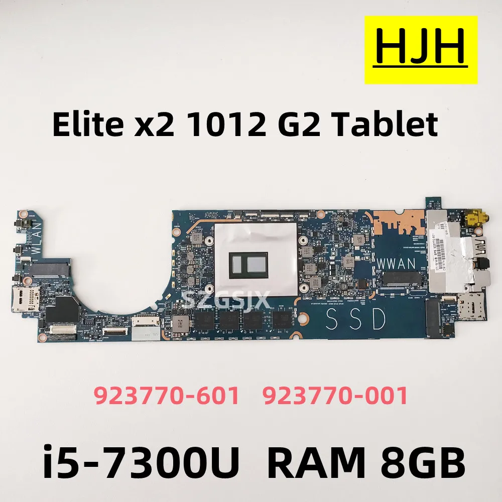 

for HP x2 1012 G2 Laptop Motherboard With SR340 I5-7300U CPU RAM 8GB 923770-601 923770-001100% Fully Tested