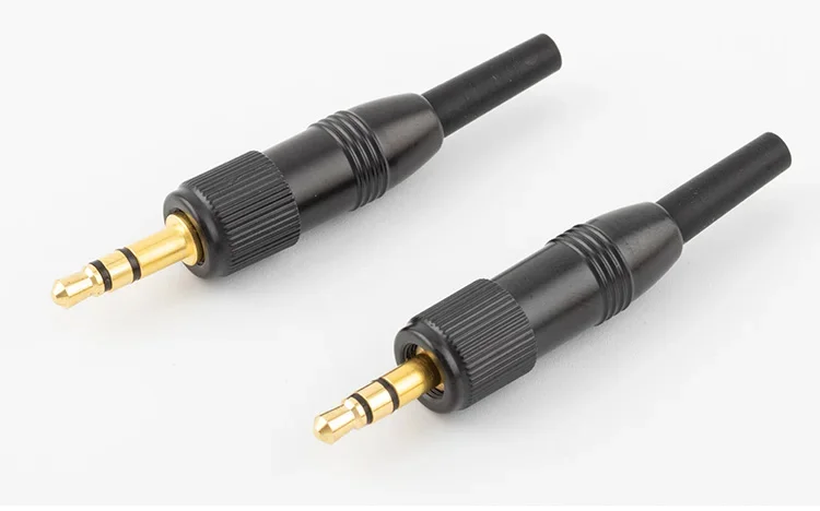 퓨어라인 블랙 3.5mm 3.5mm 1/8 인치 스테레오 나사 오디오 잠금 커넥터, 젠하이저 D11 V1 P03 마이크 예비 플러그, 5 개