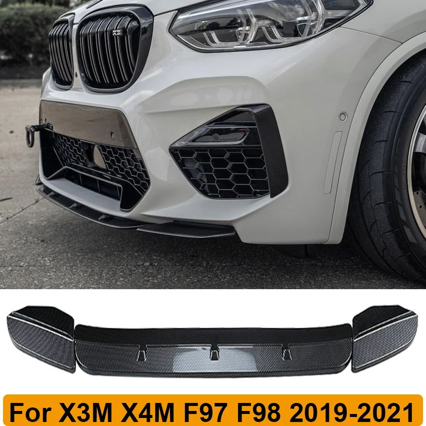 

Front Bumper Lip Spoiler For BMW X3M F97 X4M F98 2019-2021 Pre-LCi Side Lower Splitter Guard Blade Body Kit Car Accessories