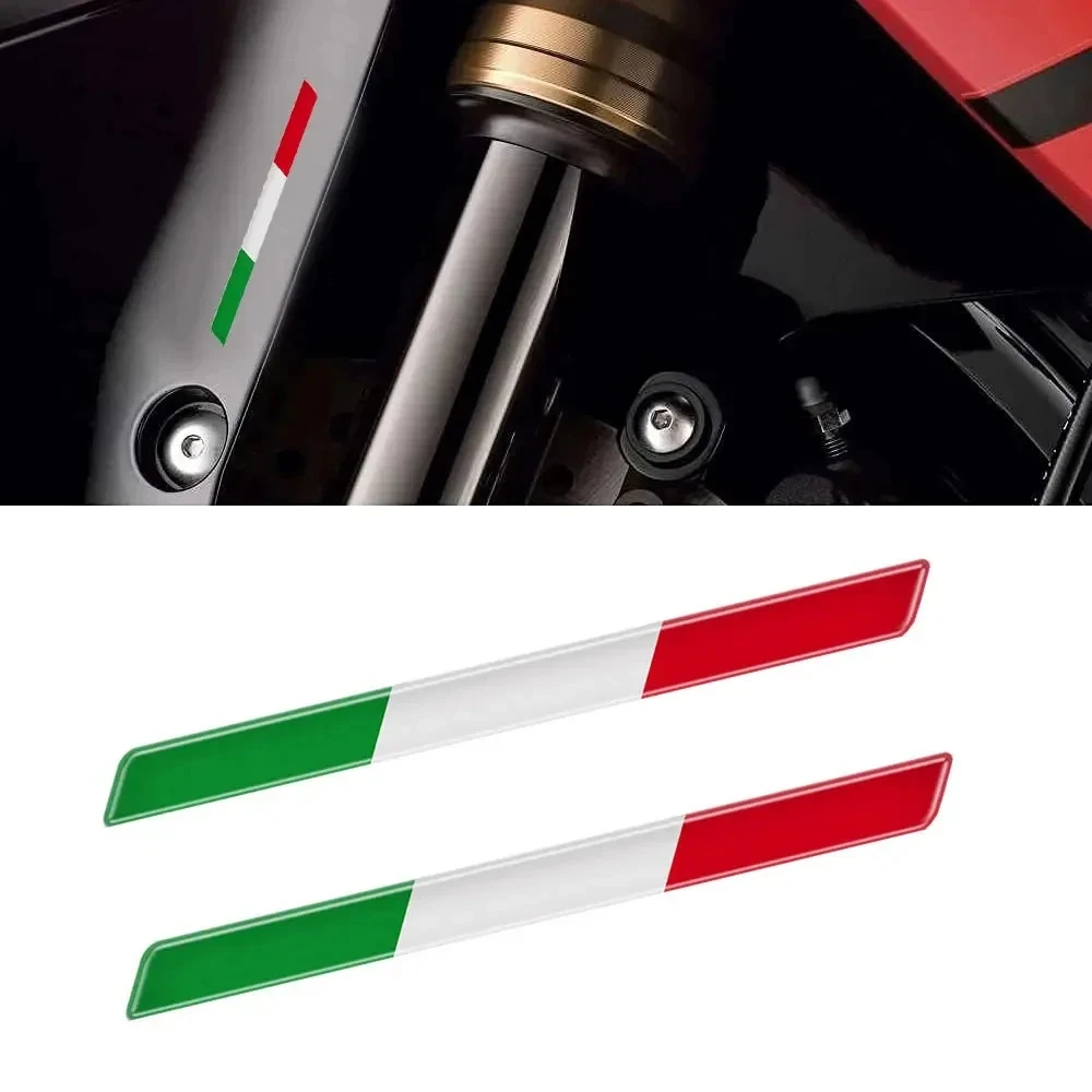 Motorcycle Flag Sticker Waterproof Glue Drop Tri Color Flag of Italy Decorative Decal for DUCATI VESPA Gts 300 Gtv RA LX Sprint